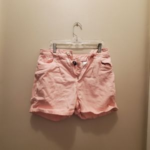 Pink jean shorts